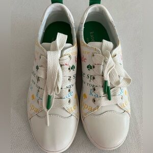 Kate Spade Nixie White Leather Sneakers Casual Sporty Design